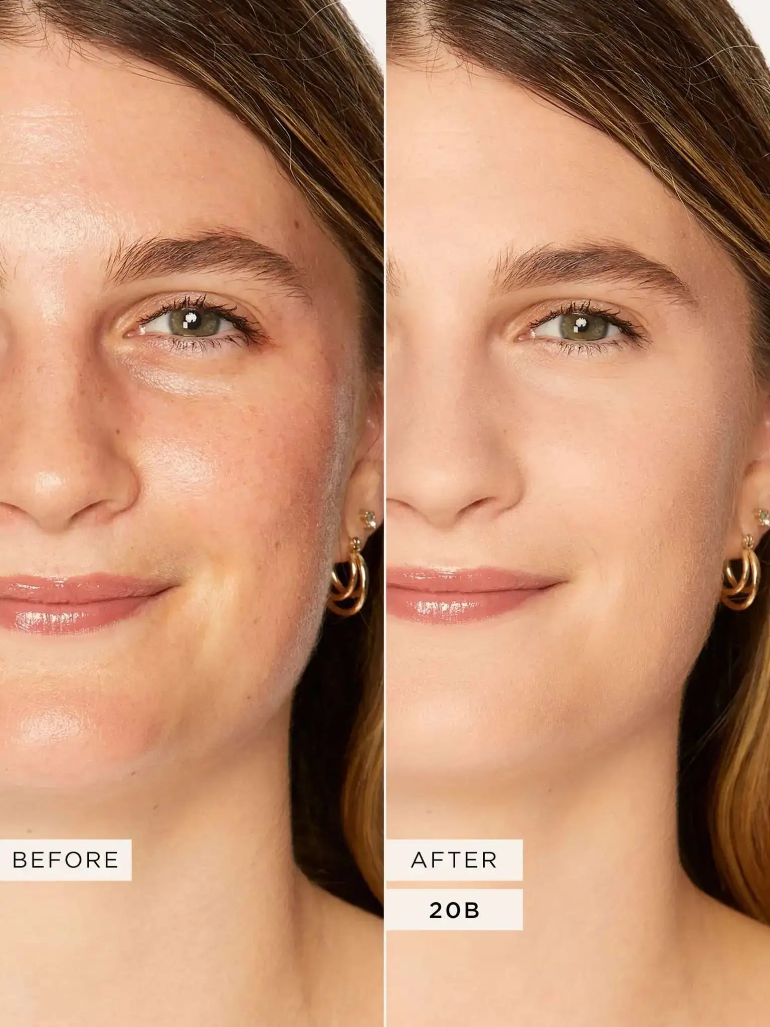 Tarte Shape Tape Full Coverage Concealer 20B Light - finished makeup look with brightened undereyes