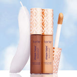 Tarte Shape Tape Radiant Concealer 16N Fair-Light Neutral - layered with makeup for brightened under eyes
