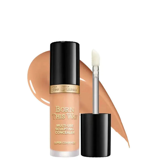 Too Faced Born This Way Super Coverage Concealer Light Beige product box and tube front view