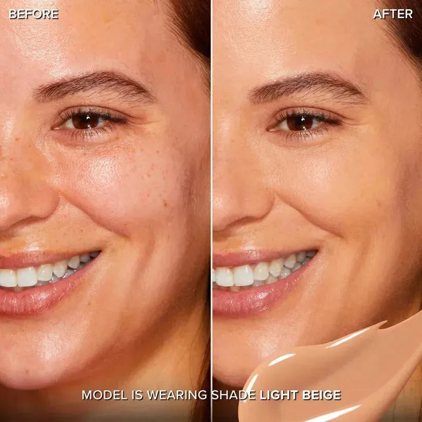 Too Faced Born This Way Concealer Light Beige swatch on skin showing natural finish