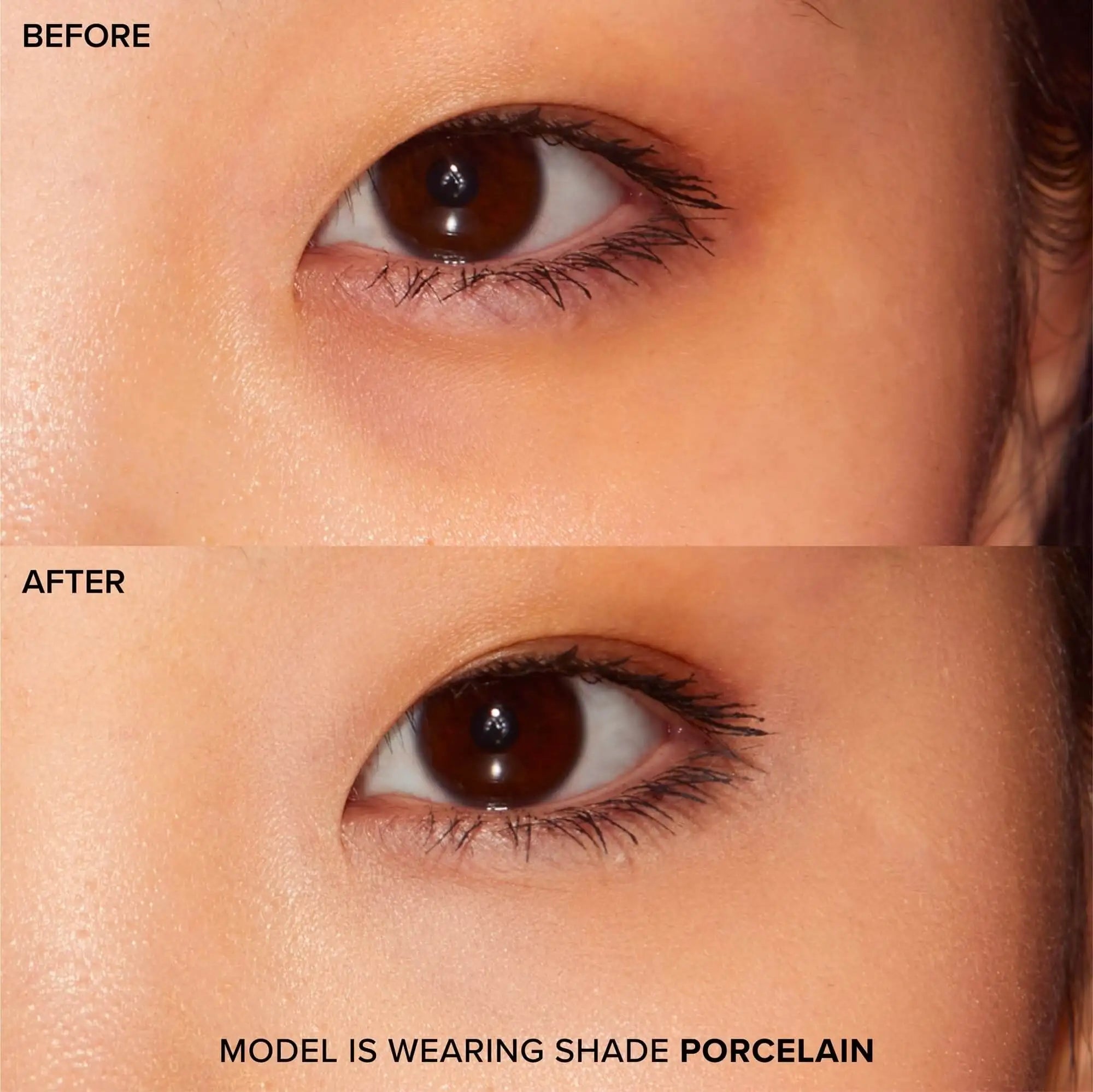 Too Faced Born This Way Super Coverage Concealer Porcelain shade comparison on skin