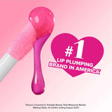 Model wearing Too Faced Lip Injection Maximum Plump Yummy Bear - plump and glossy lips