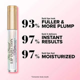 Back packaging of Too Faced Lip Injection Extreme Lip Plumper Bubblegum Yum with ingredients and barcode
