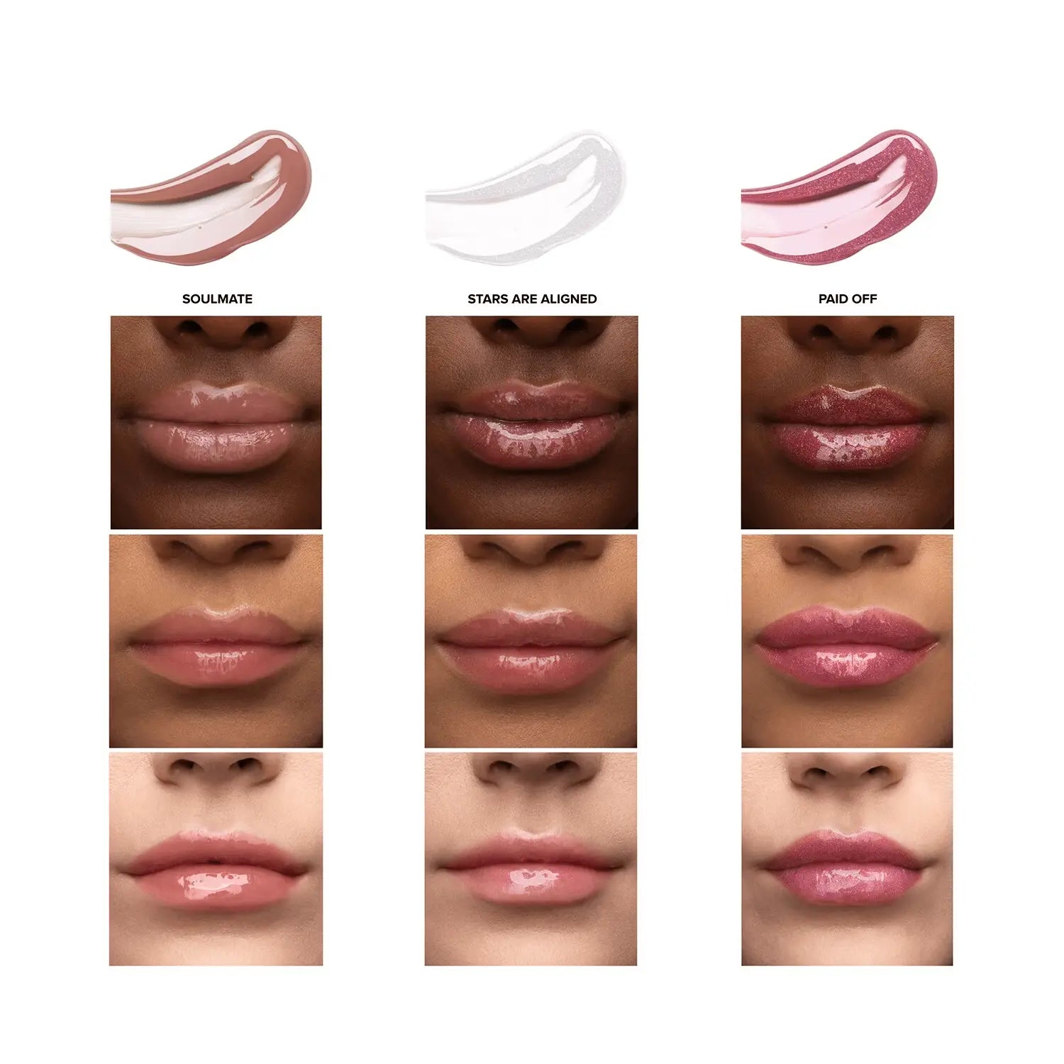 Too Faced Lip Injection Power Plumping Lip Gloss Stars Are Aligned product bottle front view with doe-foot applicator