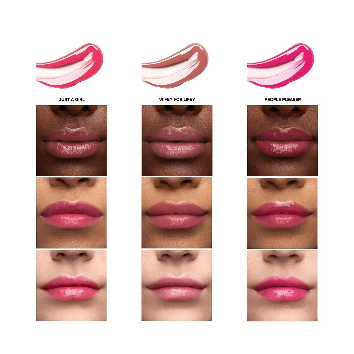 Too Faced Lip Injection Power Plumping Lip Gloss Stars Are Aligned glossy finish on lips