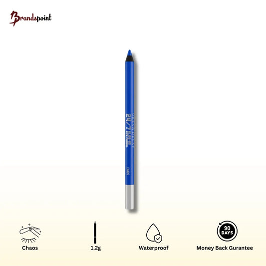 Urban Decay 24/7 Glide-On Waterproof Eye Pencil in Chaos shade - vibrant cobalt blue matte eyeliner pencil